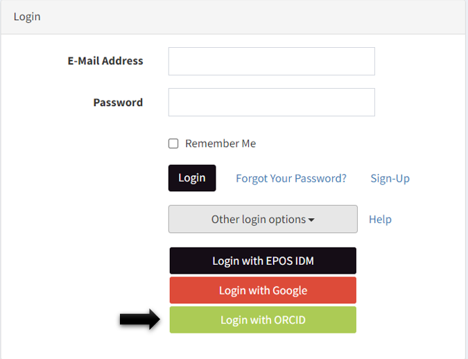 ORCID Login Button